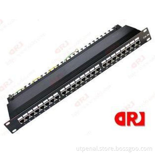 Metal Housing Cat5e 24 Ports FTP Patch Panel for Structure